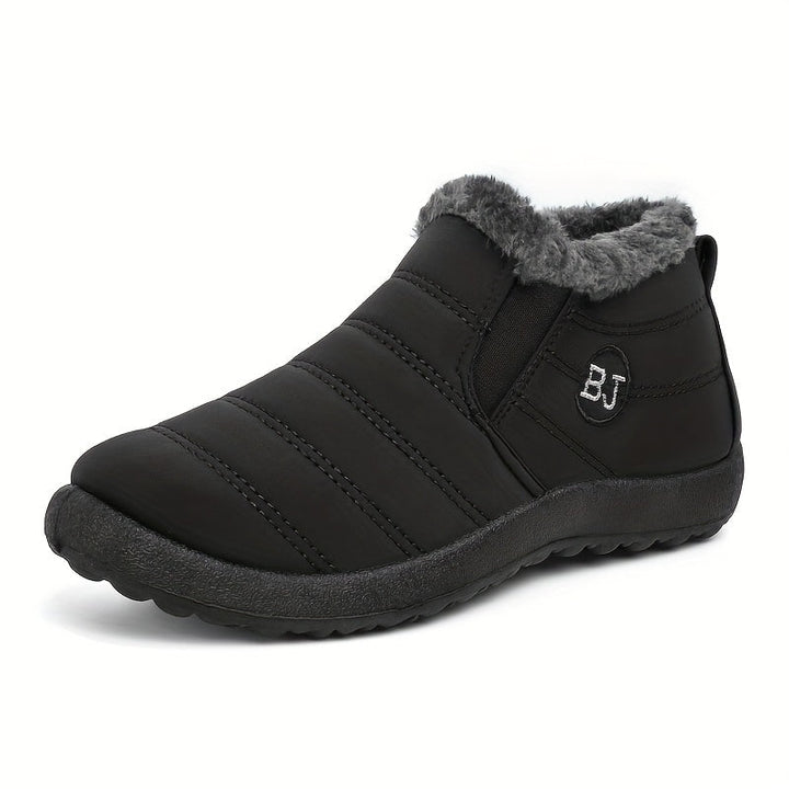 Apollonia™ | Quilted plush-lined slip-on ankle snow boots