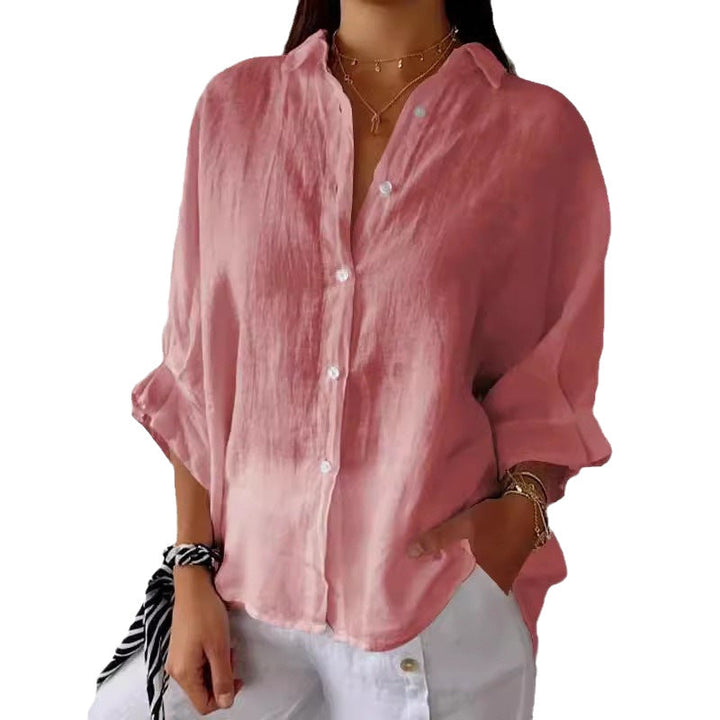 Button-Down Casual Linen Oversized Shirt