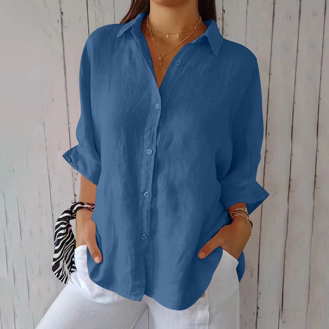 Button-Down Casual Linen Oversized Shirt